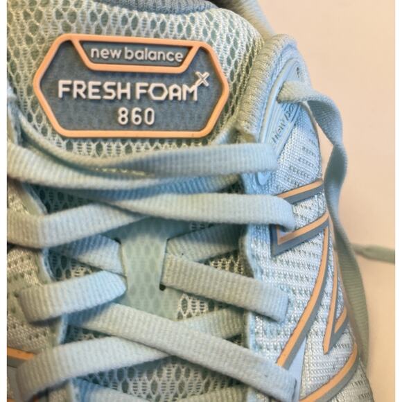 New Balance Fresh Foam X 860v12 Blue/Mango Women's Wide Running Shoes Size 8 EE - Picture 9 of 16